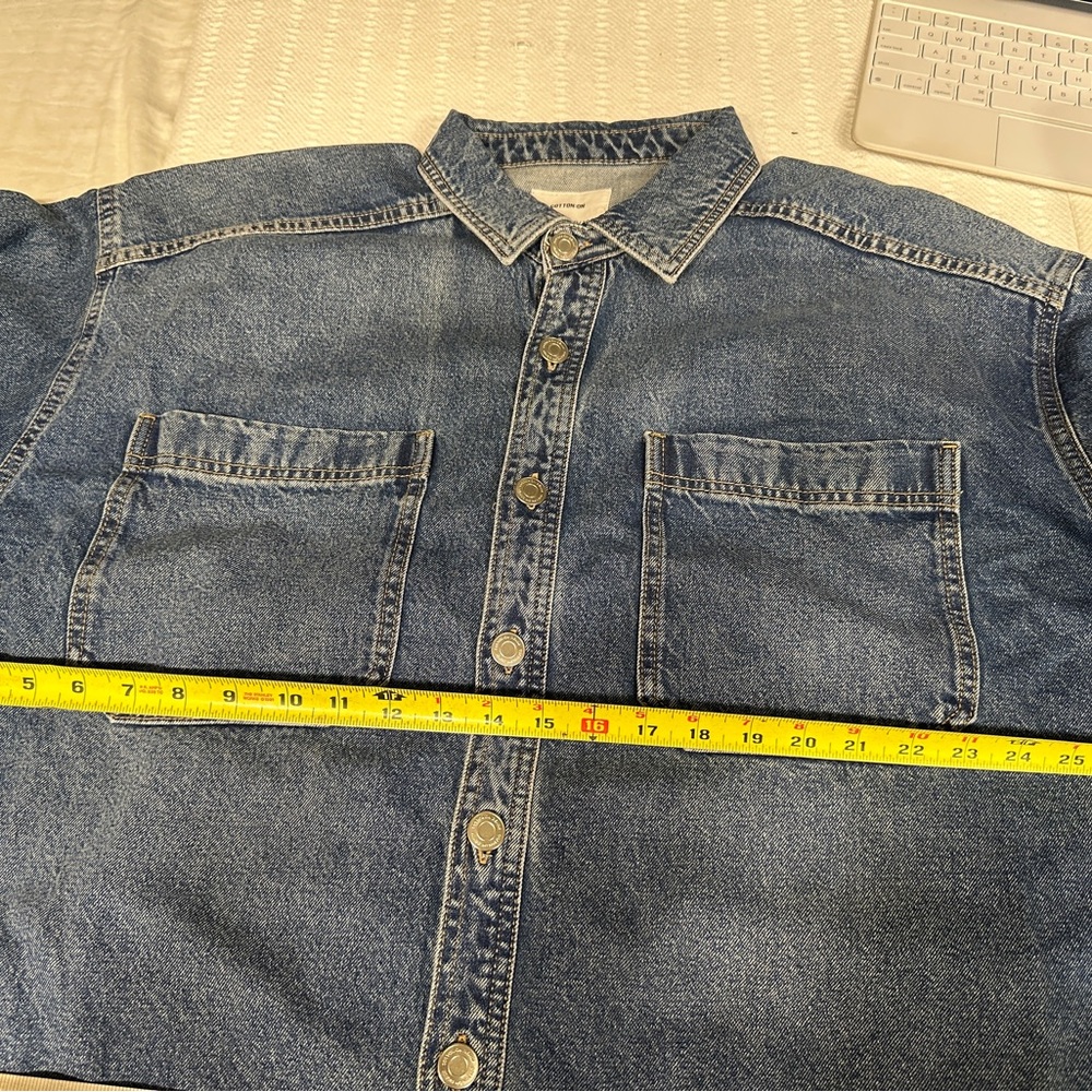 Blue Denim Button-Up Shirt